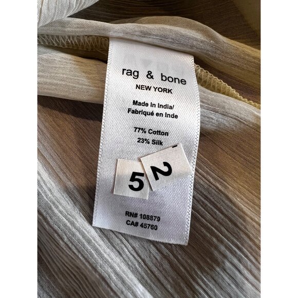 NEW RAG & BONE IVORY SILK blend BLOUSE TOP SIZE S - Picture 7 of 7
